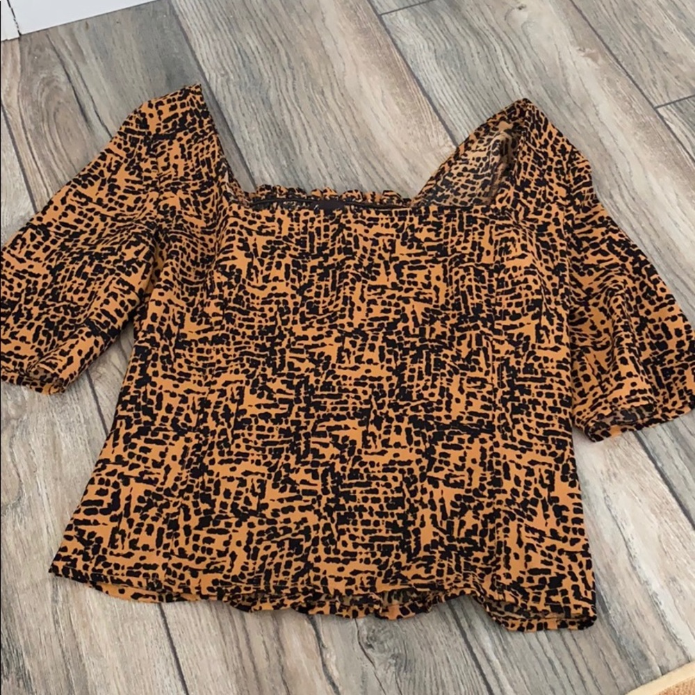 Free Press square neck crop shirt
